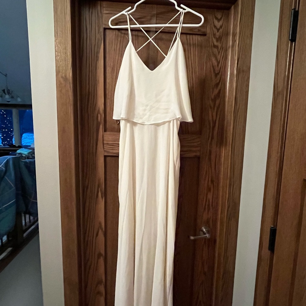 Zara Cream Maxi Dress Size Medium